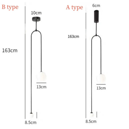 DecorBites™ Double Head Glass Ball Pendant Light for Hotel Bedroom & Bathroom