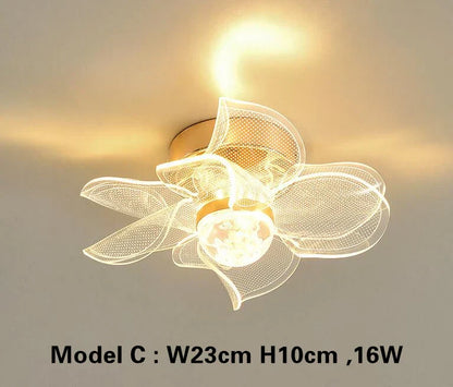DecorBites™ Gold Acrylic LED Ceiling Light - Modern Nordic Style Lighting for Home Decor