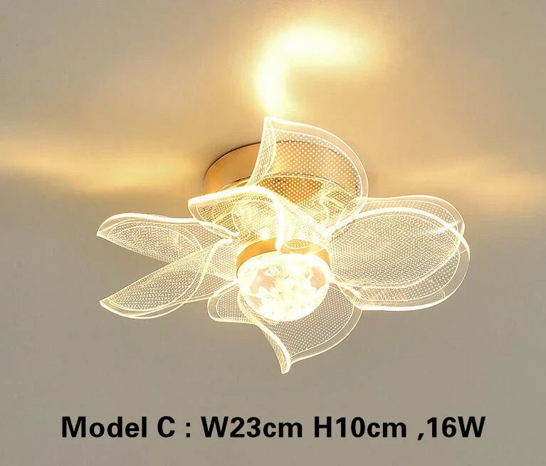 Luz de Techo LED de Acrílico Oro Decorbites™ - Iluminación de Estilo Nórdico Moderno para la Decoración del Hogar