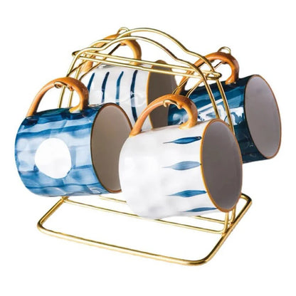 DecorBites™ Japanese Style Ceramic Mug with Spoon and Lid