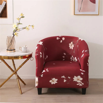 Decobites Printed Tub Chair Cover - Armchair Slipcover for Club Sofa