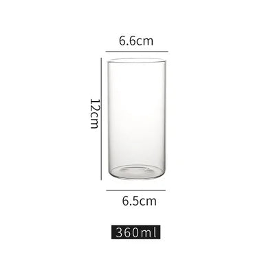 DecorBites™ Clear Glass Highball Cup Set - Premium Drinkware for Cocktails and Beverages.