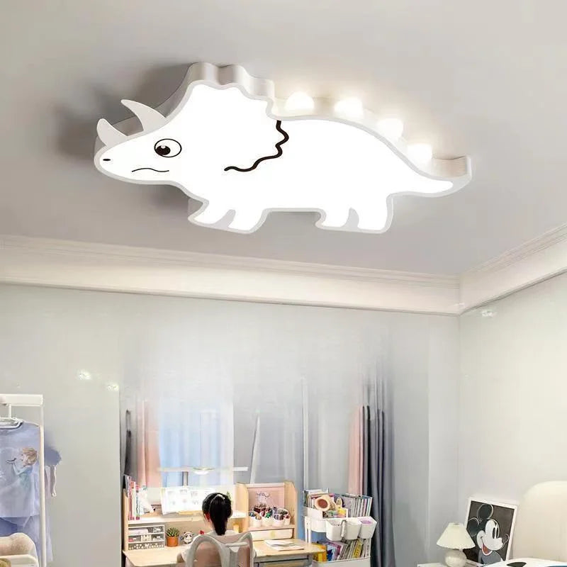 DecorBites™ Kids Bedroom Ceiling Lamp Full Spectrum Eye Protection Cream Wind Airplane Theme