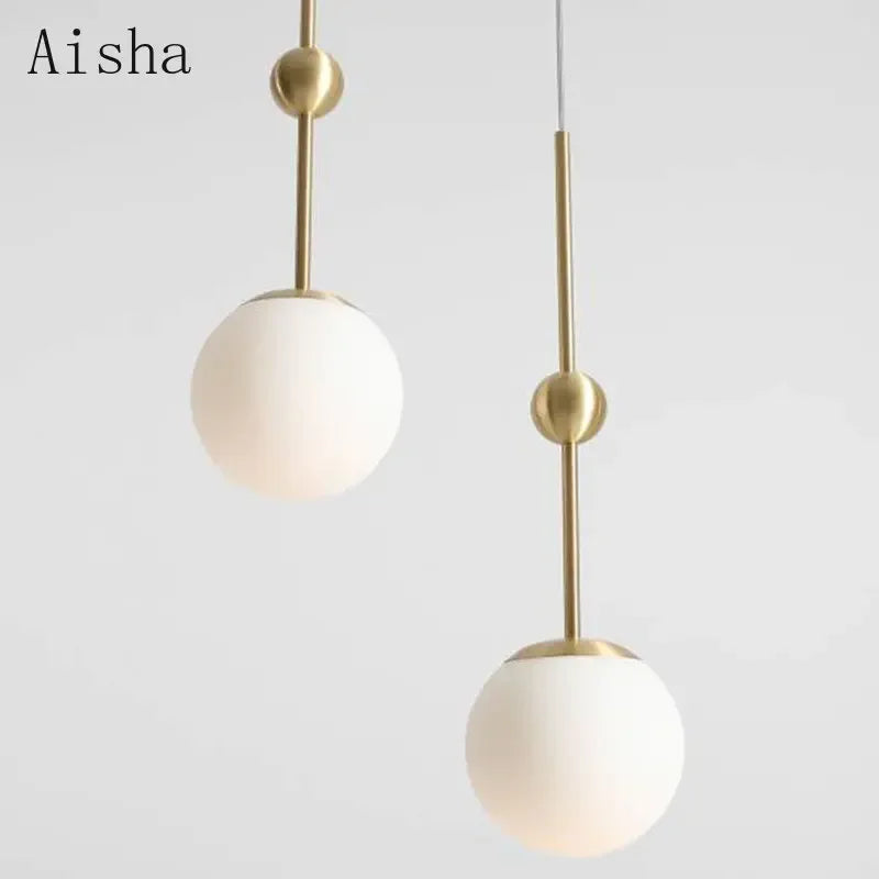 Lámpara de Araña de Vidrio Dorado Decorbites™ de 3 Cabezas para Salón y Comedor