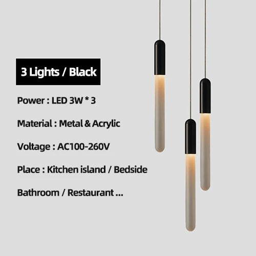 DecorBites™ Luxe Gold Tube Chandelier for Dining & Bedroom Lighting