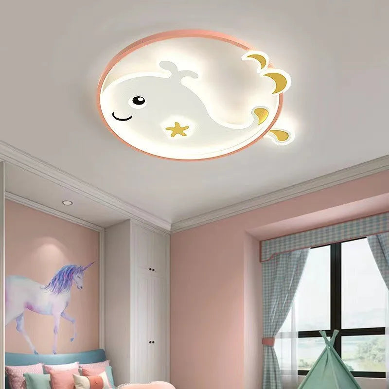 DecorBites™ Kids Crescent Moon Rabbit Ceiling Chandelier LED Bedroom Light