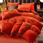 Decobites Plush Milk Velvet King Bedding Set for Winter Warmth