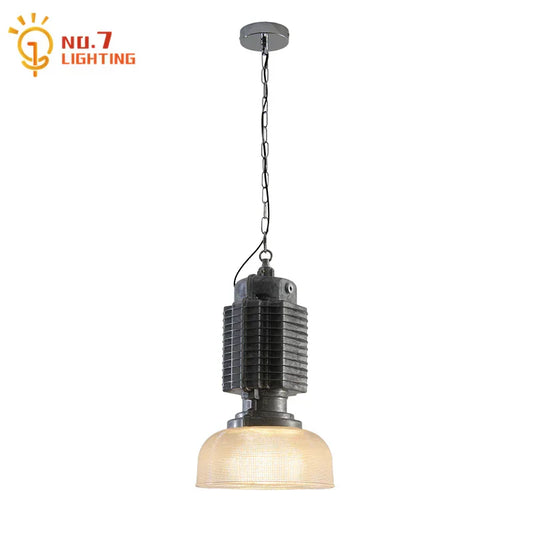 DecorBites™ Glass Chrome Pendant Light LED E27 Iron Art Decor for Restaurant Café