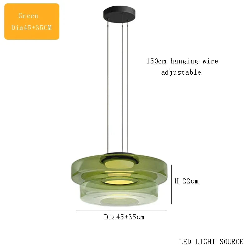 DecorBites™ BOHEMIA Glass Pendant Light - Danish Design for Kitchen Island Dining Bedroom Tables