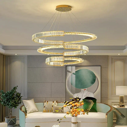 DecorBites™ Crystal Chandeliers: Modern Luxury LED Lighting Fixture for Living, Dining, and Bedroom