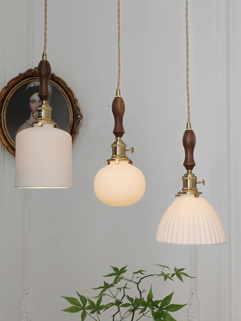 DecorBites™ Japanese Ceramic Pendant Light Scandinavian Style Luxury Lamp