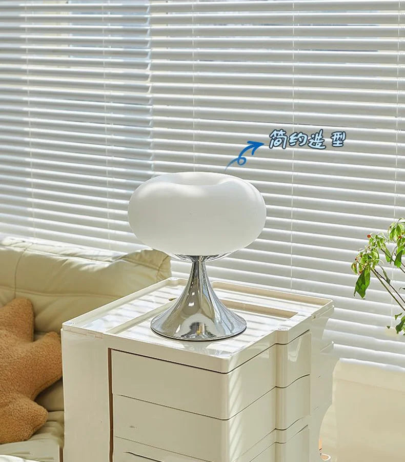 DecorBites™ Glass Table Lamp Bauhaus Design for Cozy Living Space