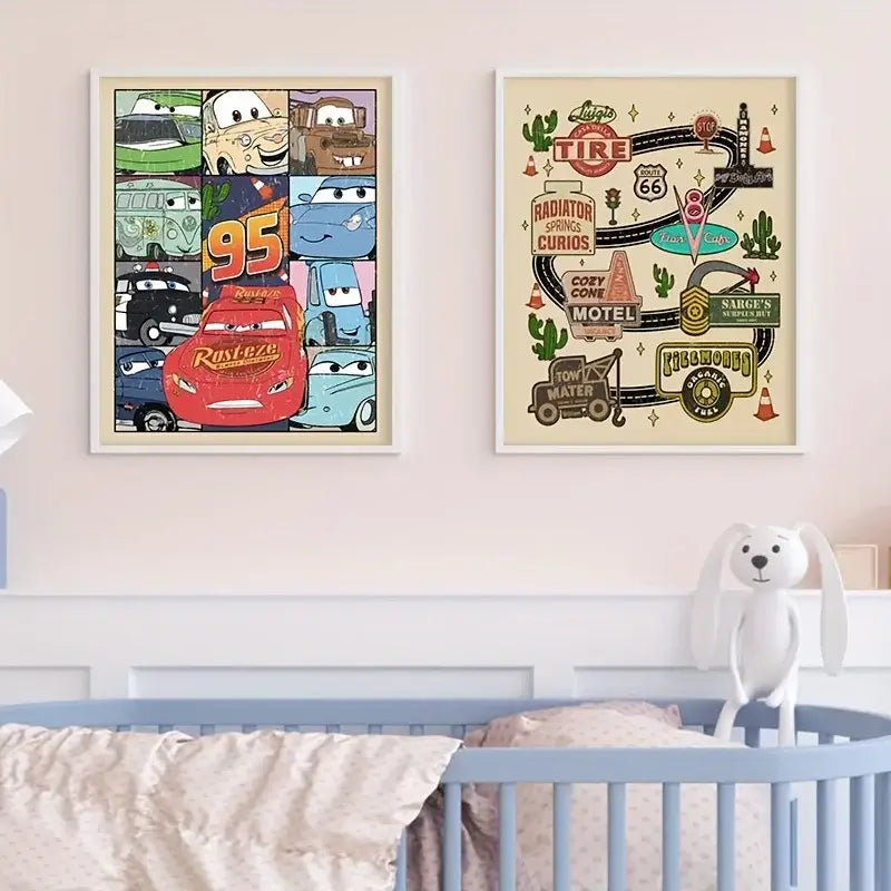DecorBites™ Lightning McQueen Art Prints - Cars Movie Theme