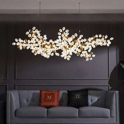 DecorBites™ Gold Grape Luxury Glass Pendant Chandeliers for Living Room and Kitchen