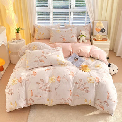 غطاء لحاف فردي قطني من DecorBites™ - غطاء لحاف لطيف على البشرة لسرير كينج فردي