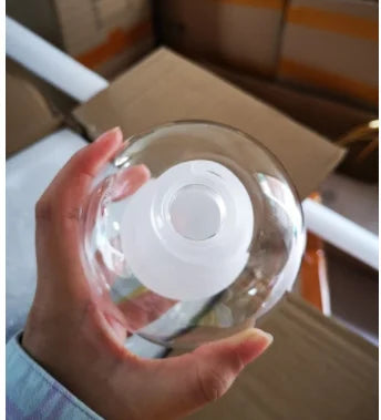 DecorBites™ Gold Glass Ball LED Chandelier for Modern Minimal Decor in Kitchen, Bedroom