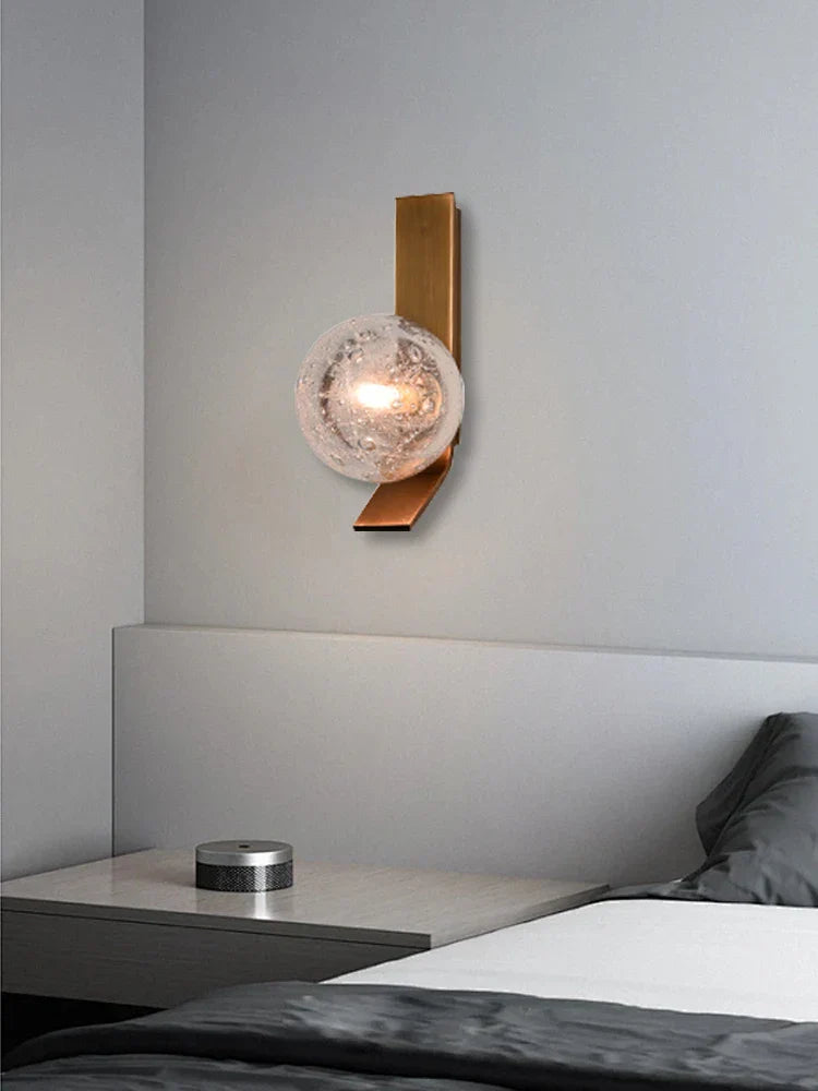 DecorBites™ Bronze Bubble Glass Wall Sconce Lamps for Bedroom Bathroom Decor