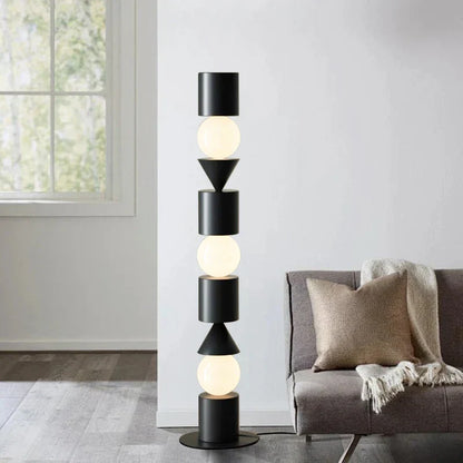 Lámpara de pie LED negra DecorBites™ para iluminación decorativa del hogar