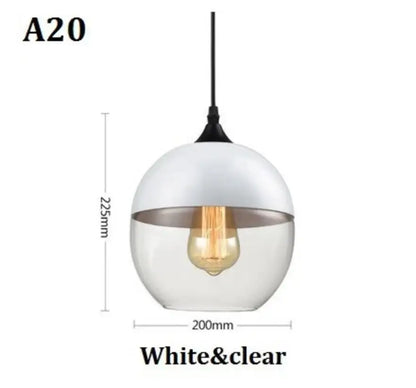 DecorBites™ Black Glass Pendant Light Fixture for Modern Indoor Decor & Dining Room