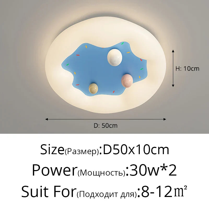 ديكوربايتس™ - ثريا غرفة الأطفال مع جهاز تحكم عن بعد وإضاءة سقف قابلة للتعتيم