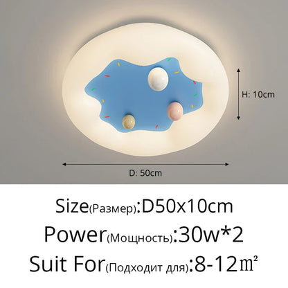 ديكوربايتس™ - ثريا غرفة الأطفال مع جهاز تحكم عن بعد وإضاءة سقف قابلة للتعتيم
