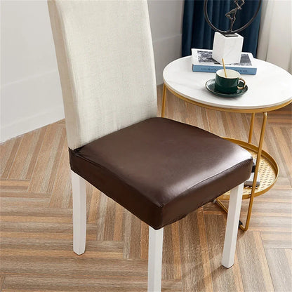 Decobites PU Leather Elastic Chair Cover Slipcovers Waterproof Removable Upholstered Covers