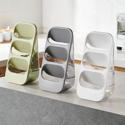 رف أدوات المائدة ثلاثي الطبقات من ديكوربايتس™ - منظم أدوات المطبخ