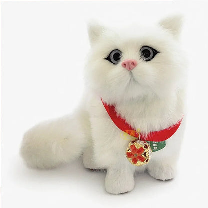 DecorBites™ Cat Dog Plush Ornaments Dolls for Home Decor & TV, Realistic Pet Figurines