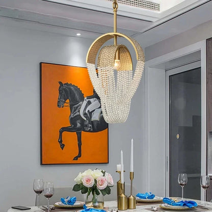 DecorBites™ Crystal Tassels LED Ceiling Chandelier for Elegant Home Decor Lighting