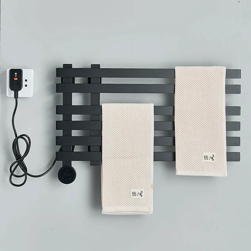 DecorBites™ Digital Touch Bathroom Towel Warmer Rack - Smart Home Aluminum Dryer