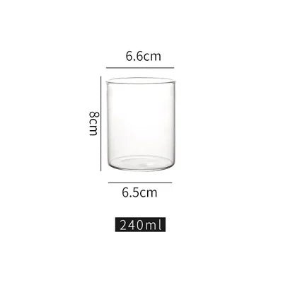 DecorBites™ Clear Glass Highball Cup Set - Premium Drinkware for Cocktails and Beverages.