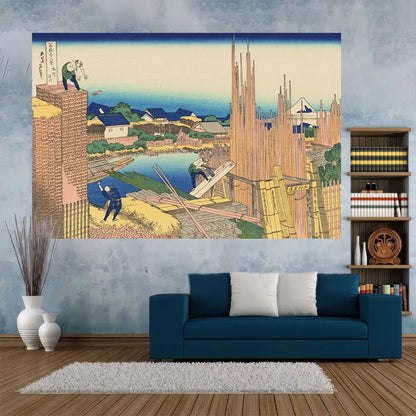 Fugaku Scenery Tapestry for Vintage Wall Art Aesthetic Home Decor by Decobites.