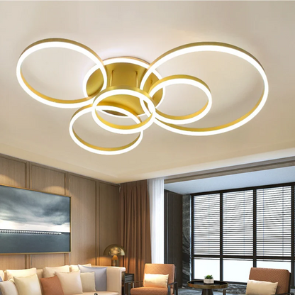DecorBites™ Gold LED Chandelier for Living Study Room Indoor Lighting Luminaire