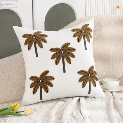 DecorBites™ Cactus Lemon Dandelion Palm Tree Cotton Pillow Case 45x45cm Home Decor