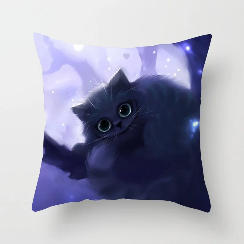 DecorBites™ Cat Printed Pillowcase Modern Living Room Sofa Cushion Cover Home Decor