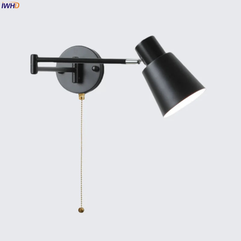 DecorBites™ Black Iron LED Wall Sconce for Home Decor - Modern Nordic Style