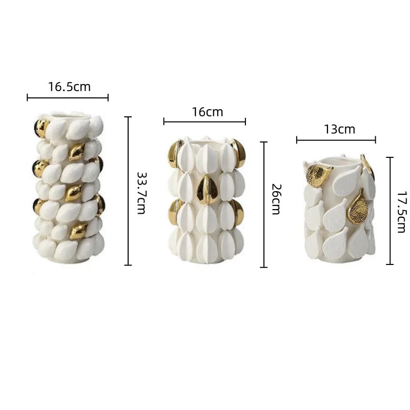 DecorBites™ Lemon Carambola Ceramic Vase Gold-Plated Fruit Shape Creative Home Decor