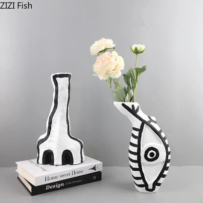 DecorBites™ Abstract Vase: Modern Design, Desk Decoration, Room Aesthetic Decor