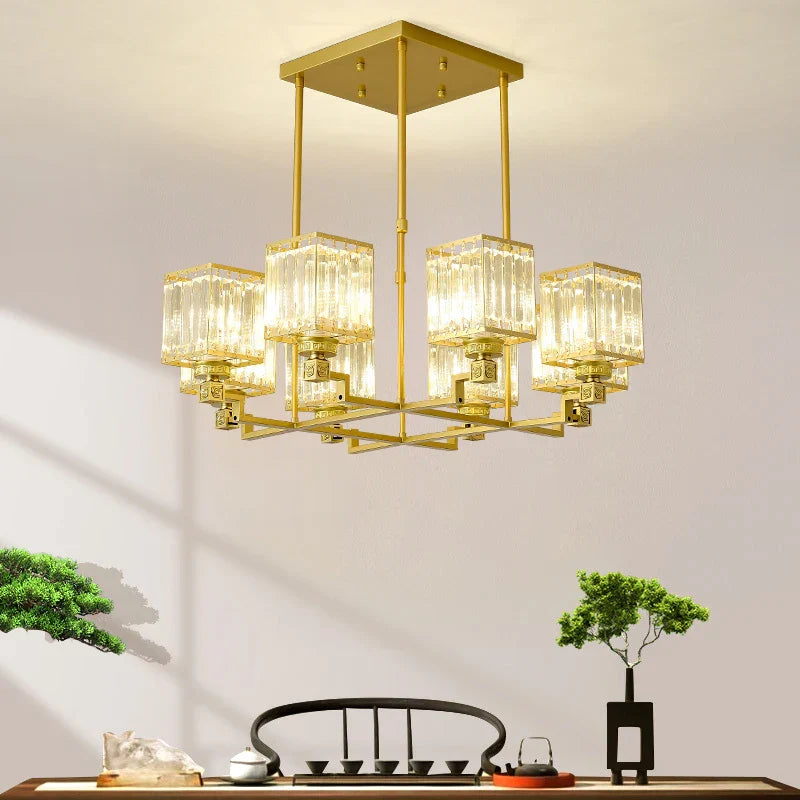 DecorBites™ Crystal Chandelier: Modern Light Luxury for Living Room, Bedroom, Restaurant, Villa, Hotel