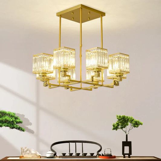 DecorBites™ Crystal Chandelier: Modern Light Luxury for Living Room, Bedroom, Restaurant, Villa, Hotel