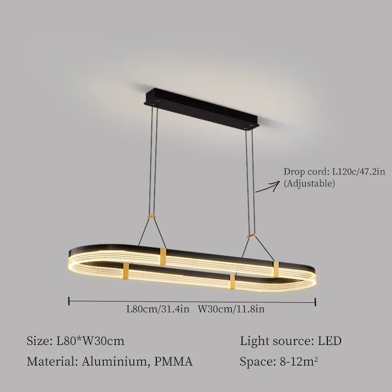 DecorBites™ LED Ceiling Pendant Lights Modern Minimalist Chandelier for Living Room Dining Table Decor