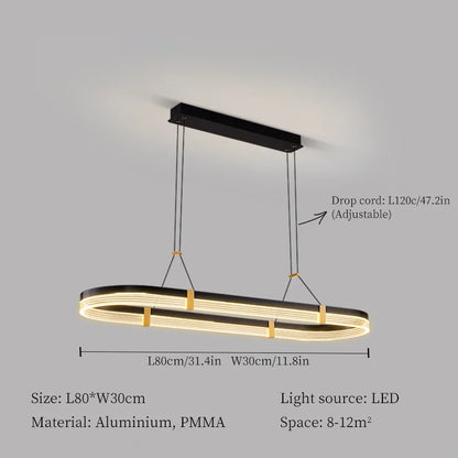 DecorBites™ LED Ceiling Pendant Lights Modern Minimalist Chandelier for Living Room Dining Table Decor