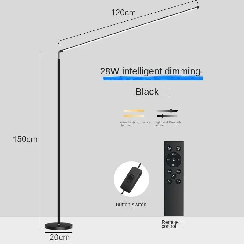 Lámpara de suelo LED Decorbites™: Accesorio de lectura minimalista súper brillante para sala de estar y dormitorio