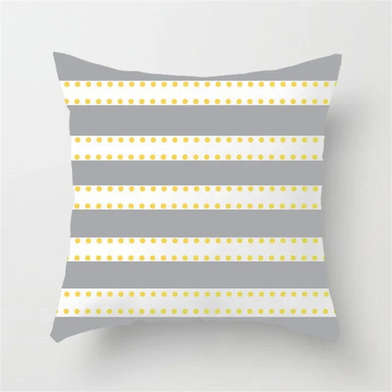 Funda de almohada DecorBites™ con rayas geométricas para decoración moderna del hogar