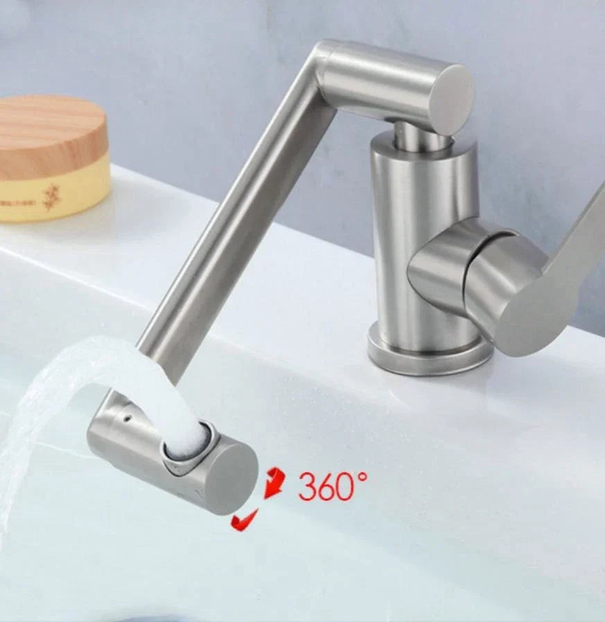 Grifo de baño DecorBites™ de acero inoxidable 304, agua fría y caliente, lavabo de cocina, accesorios de baño