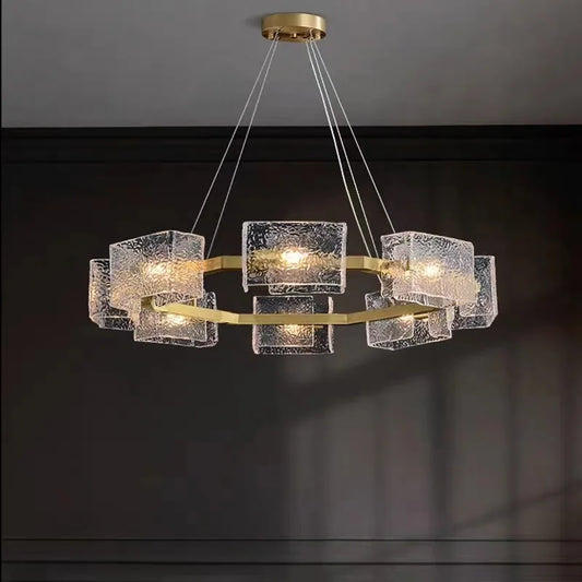 DecorBites™ Crystal Ceiling Chandelier: Modern Luxury Pendant Light for Living Room and Restaurant