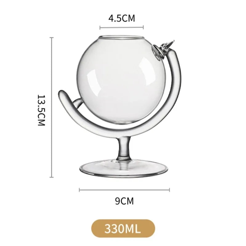 DecorBites™ Globe Shape Wine Glasses Set for Home Bar Parties and Events