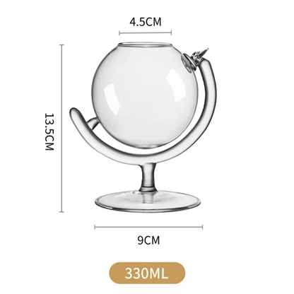 DecorBites™ Globe Shape Wine Glasses Set for Home Bar Parties and Events