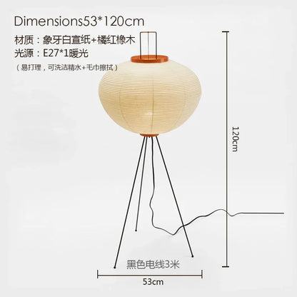 DecorBites™ Akari Noguchi Wabi-sabi LED Floor Lamp for Living Room Decor