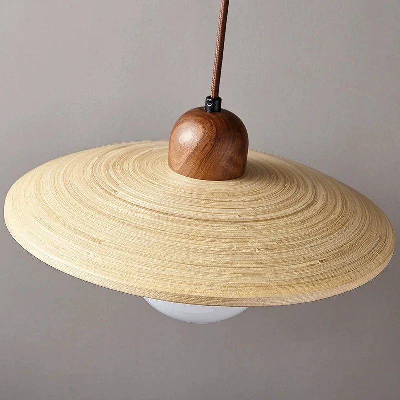 DecorBites™ Japanese Style Wooden Pendant Lamp for Bedroom and Restaurant Decor